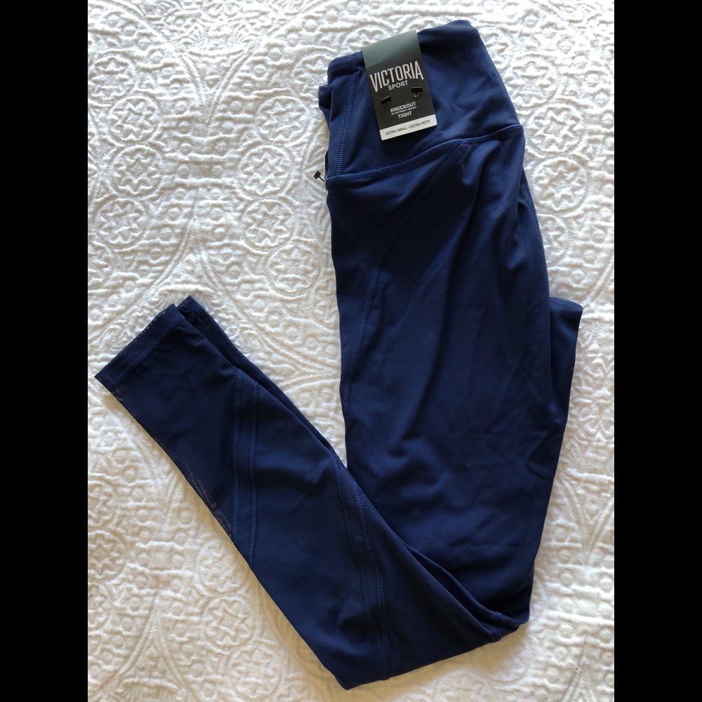 VICTORIAS SECRET NAVY BLUE MESH LEGGINGS XS